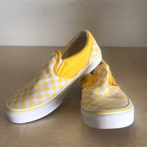 Yellow Checkerboard Vans